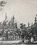 Stampa con veduta orto botanico e Santo (Fausto Levorin Carega)